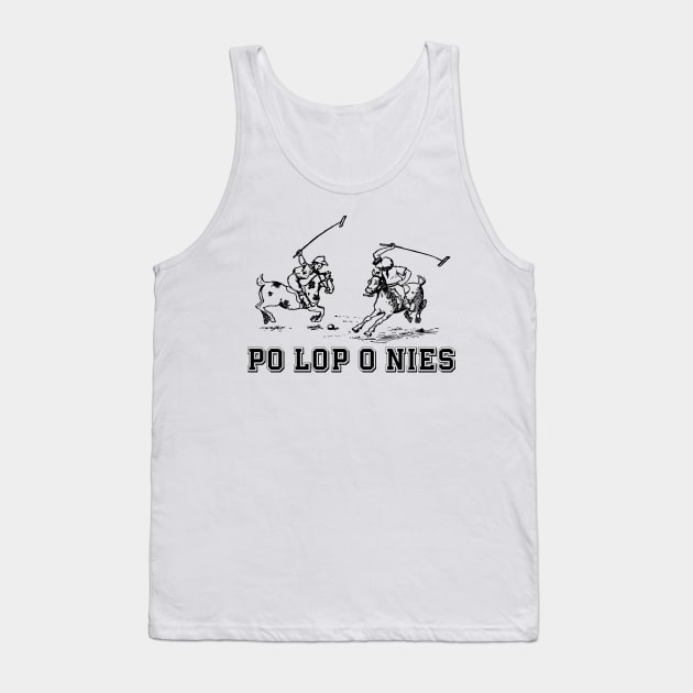 Lispe Po Lop O Nies (polo ponies) Tank Top by Lispe